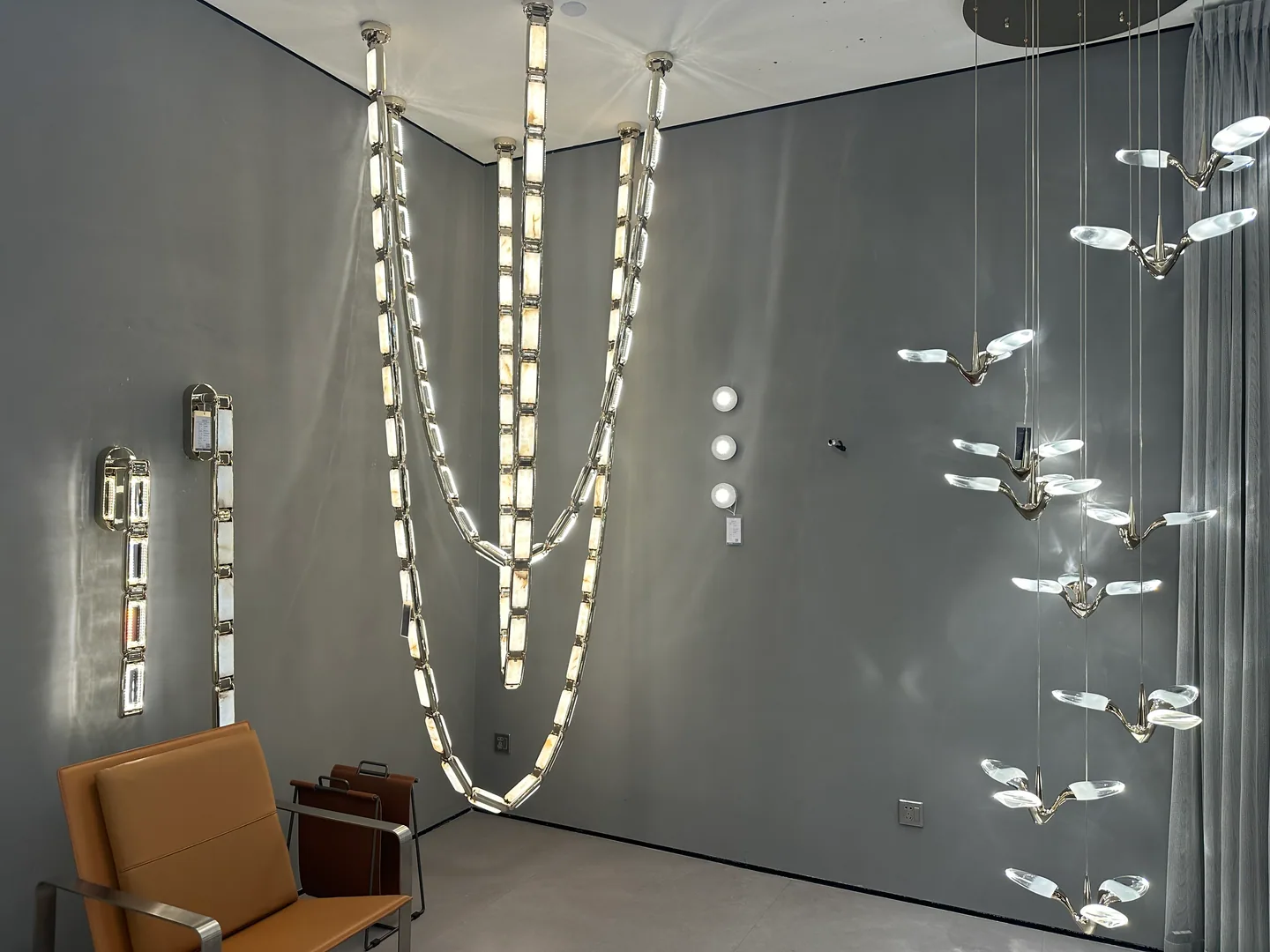 Linear and suspended lighting options reviewed for a project schedule
